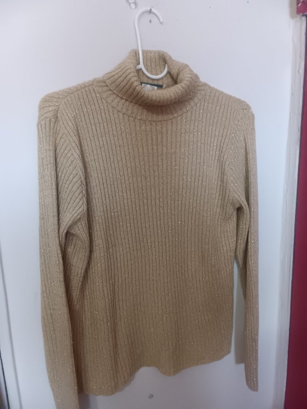 Vintage Stephanie Andrews Gold Sweater. Size Med